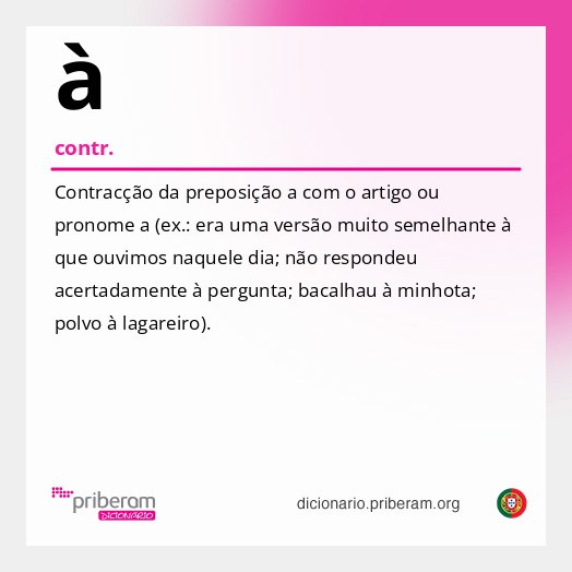Significado de à