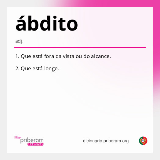 Significado de ábdito