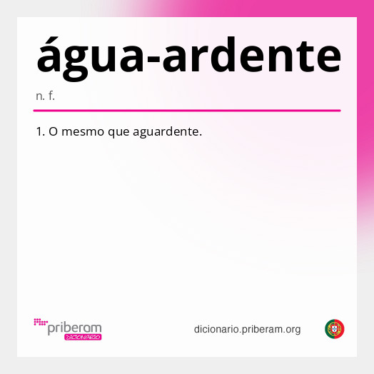 Significado de água-ardente