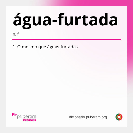 Significado de água-furtada
