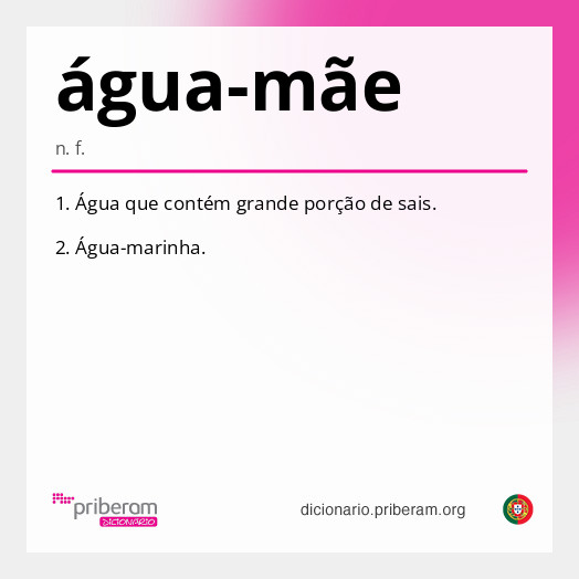 Significado de água-mãe