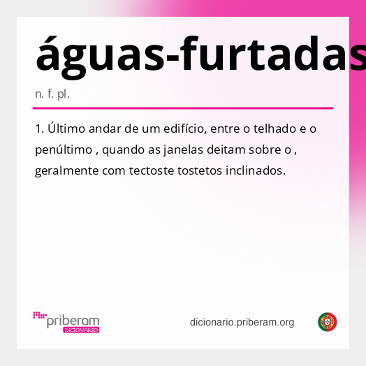 Significado de águas-furtadas