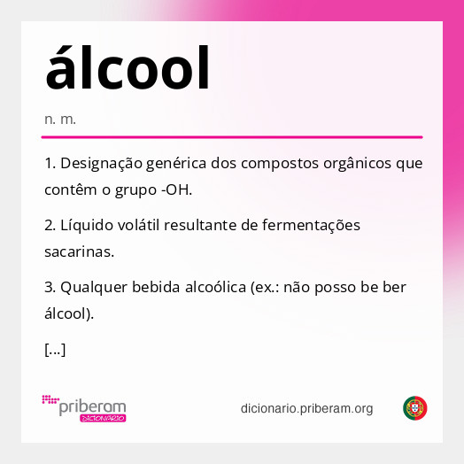 Significado de álcool
