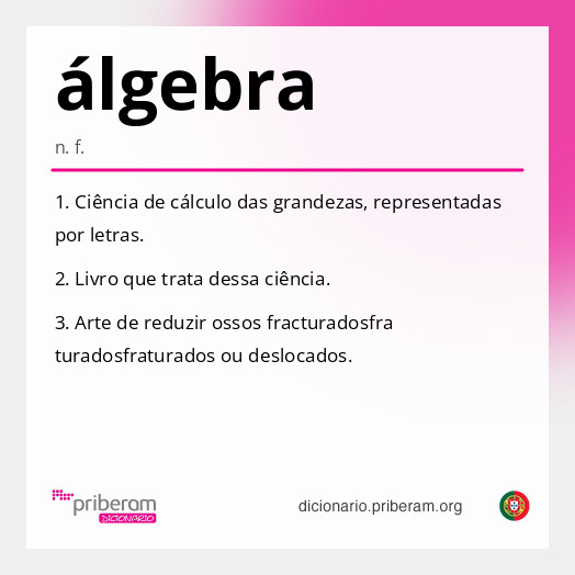 Significado de álgebra
