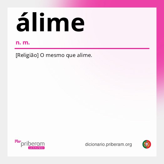 Significado de álime