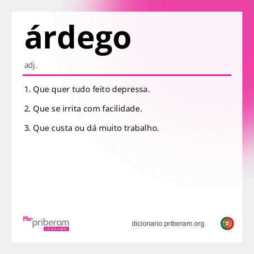 Significado de árdego
