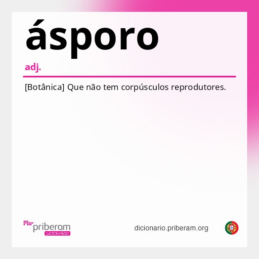 Significado de ásporo