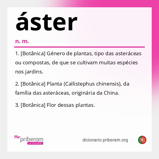 Significado de áster