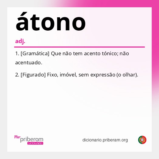 Significado de átono