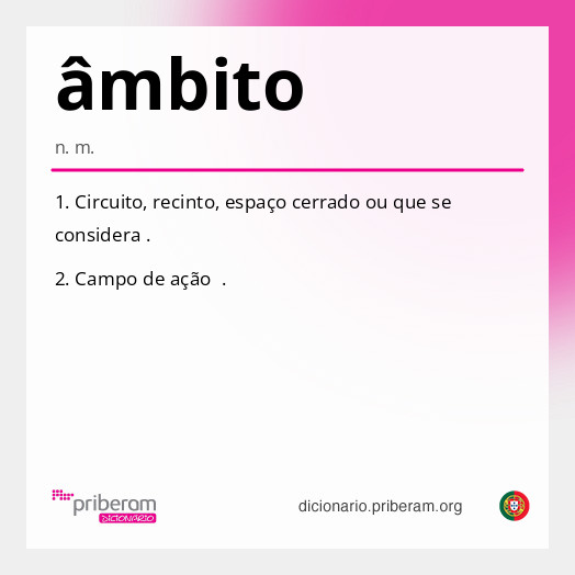Significado de âmbito