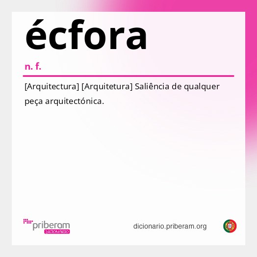 Significado de écfora