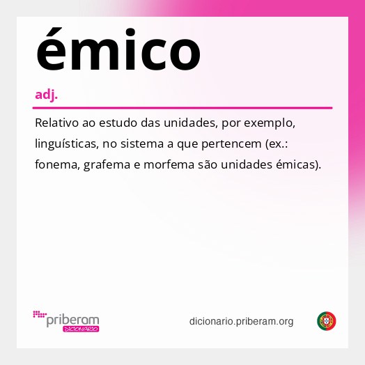 Significado de émico