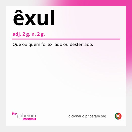 Significado de êxul