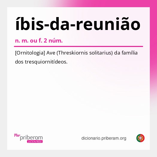 Significado de íbis-da-reunião