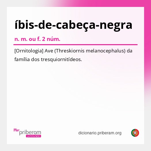 Significado de íbis-de-cabeça-negra