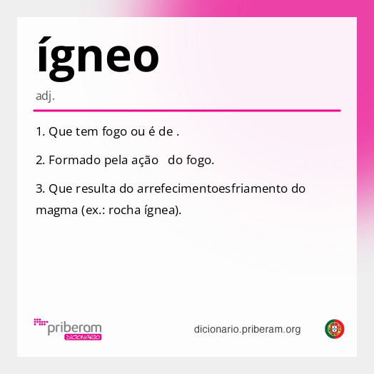 Significado de ígneo