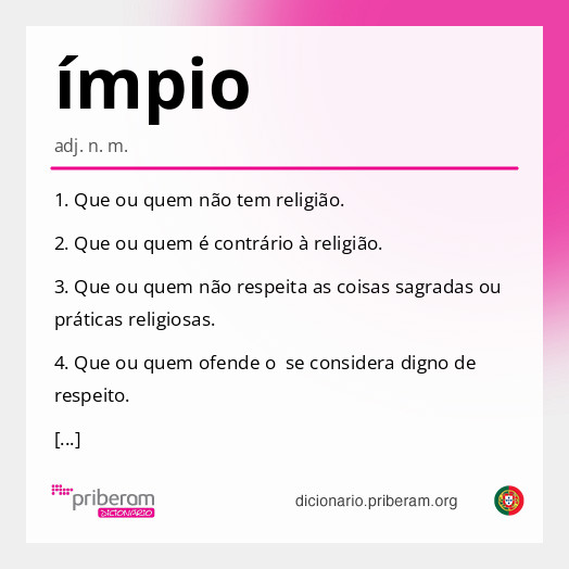 Significado de ímpio