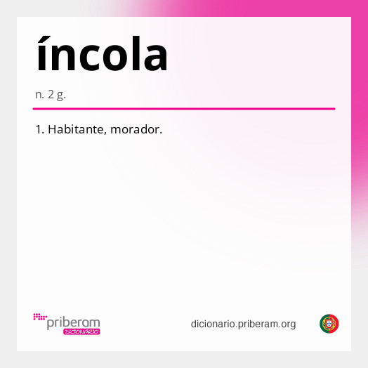 Significado de íncola