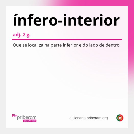 Significado de ínfero-interior