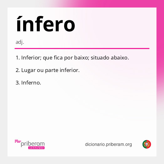 Significado de ínfero