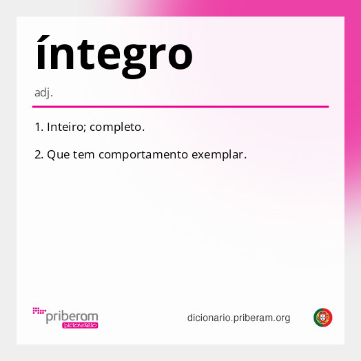 Significado de íntegro