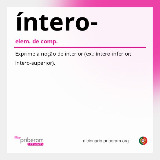 Significado de íntero-