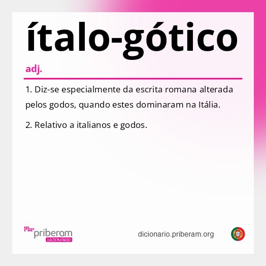 Significado de ítalo-gótico