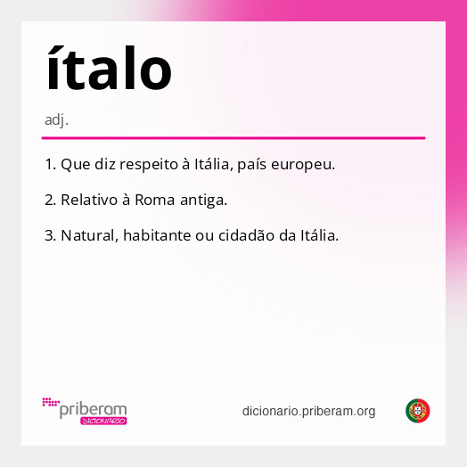 Significado de ítalo