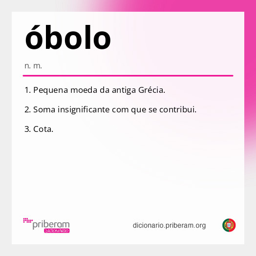 Significado de óbolo