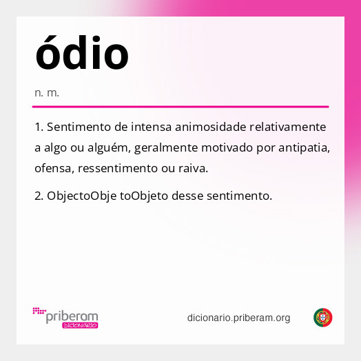 Significado de ódio