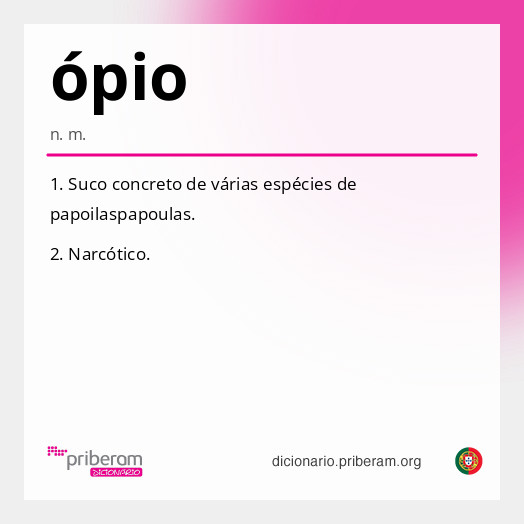 Significado de ópio