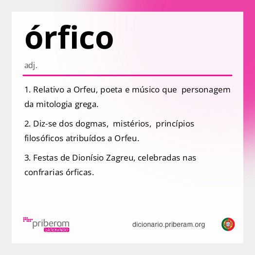 Significado de órfico