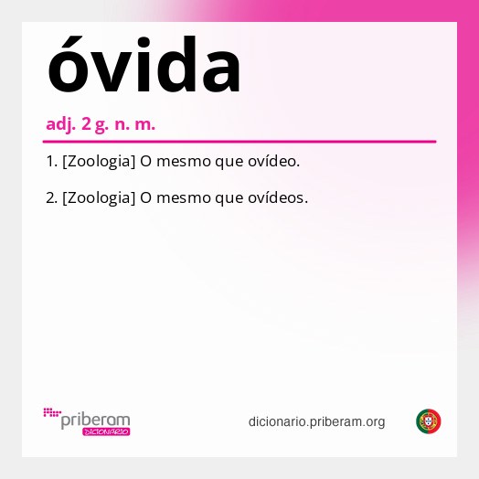 Significado de óvida