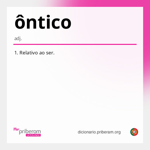 Significado de ôntico