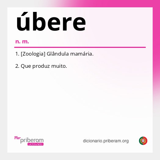Significado de úbere