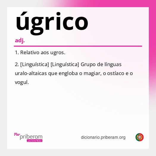Significado de úgrico