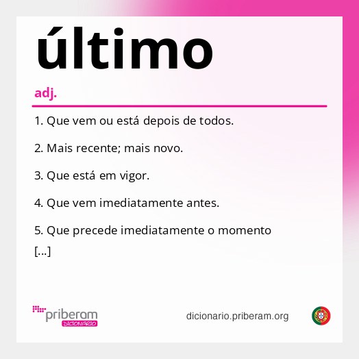 Significado de último