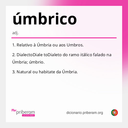 Significado de úmbrico