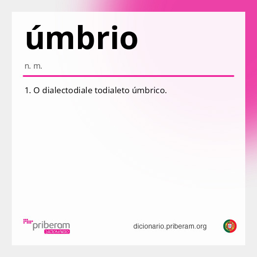 Significado de úmbrio