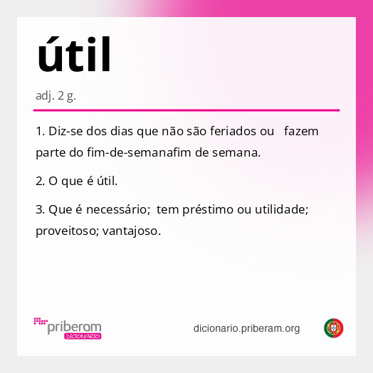 Significado de útil
