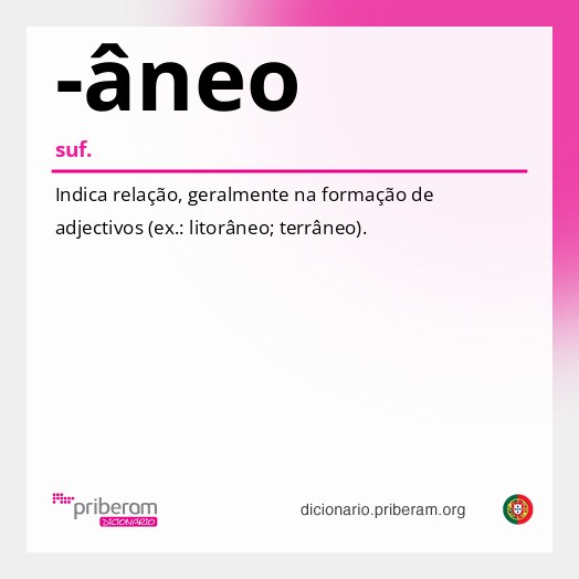 Significado de -âneo
