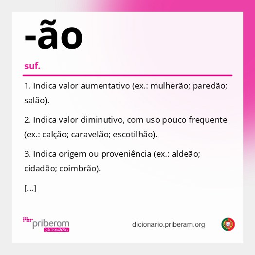 Significado de -ão