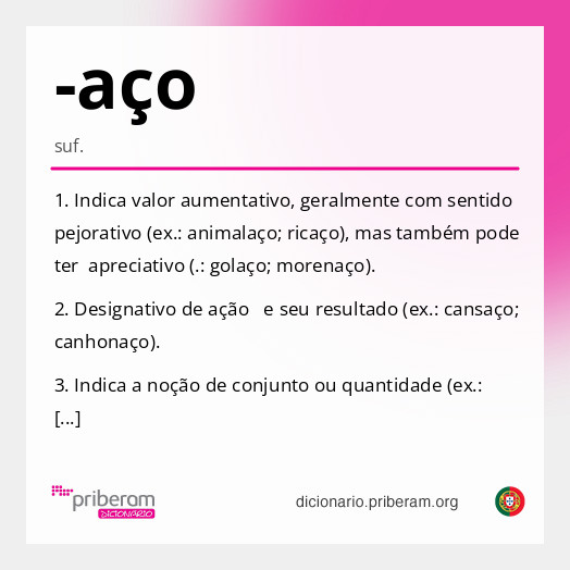 Significado de -aço