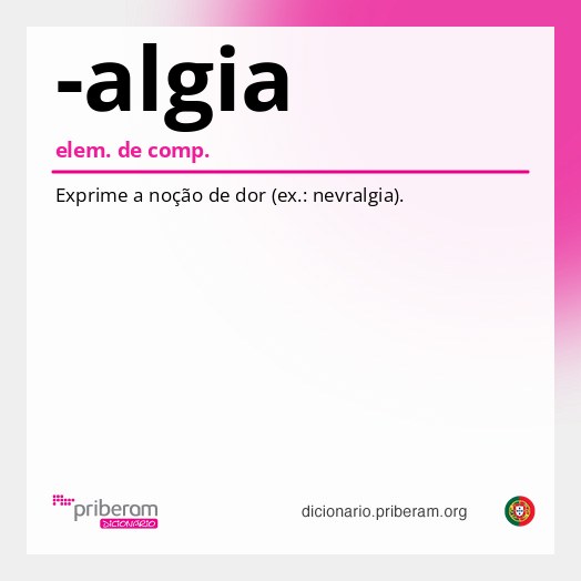 Significado de -algia