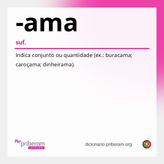 Significado de -ama