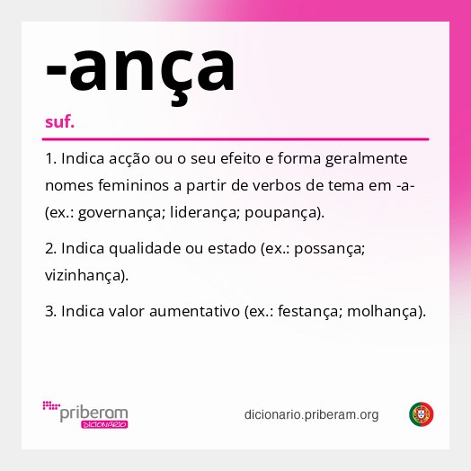 Significado de -ança