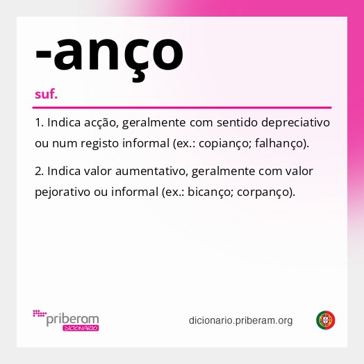 Significado de -anço