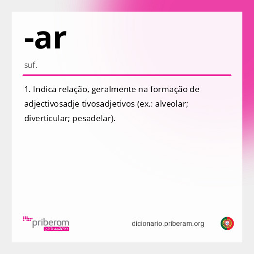 Significado de -ar