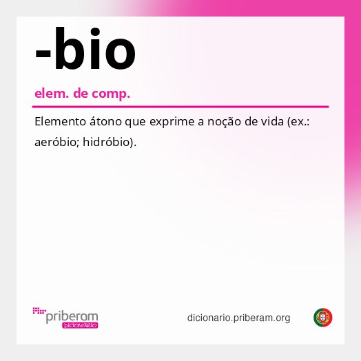 Significado de -bio