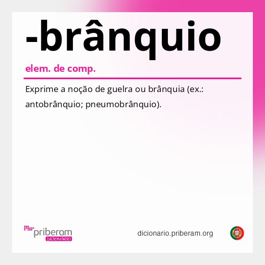 Significado de -brânquio